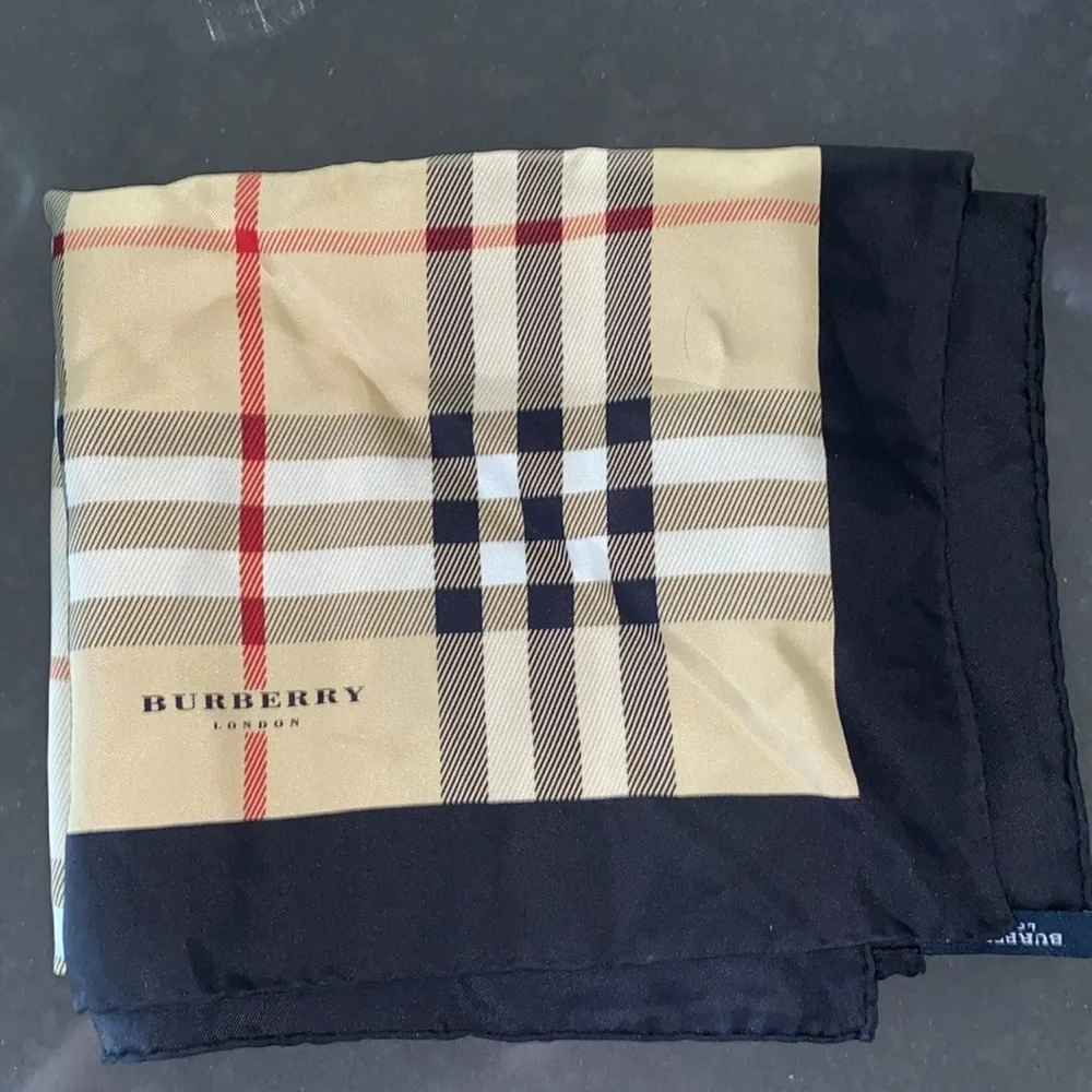 Authentic Burberry Nova Check silk scarf